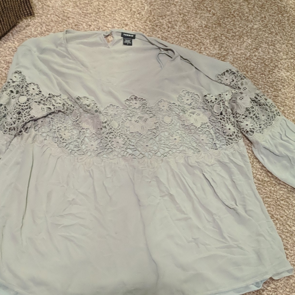 Light green sheer shirt